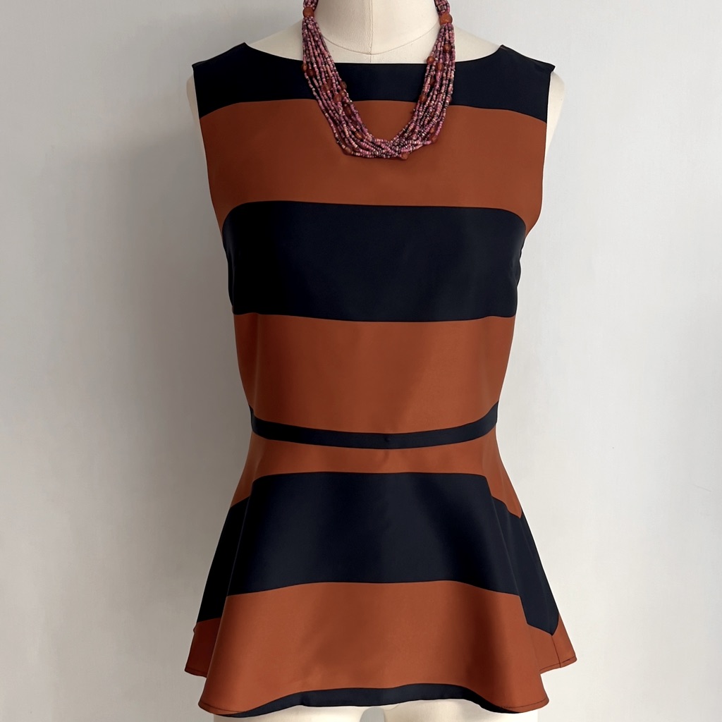 Bnn Rpblc Sleeveless Peplum Blouse Nwot